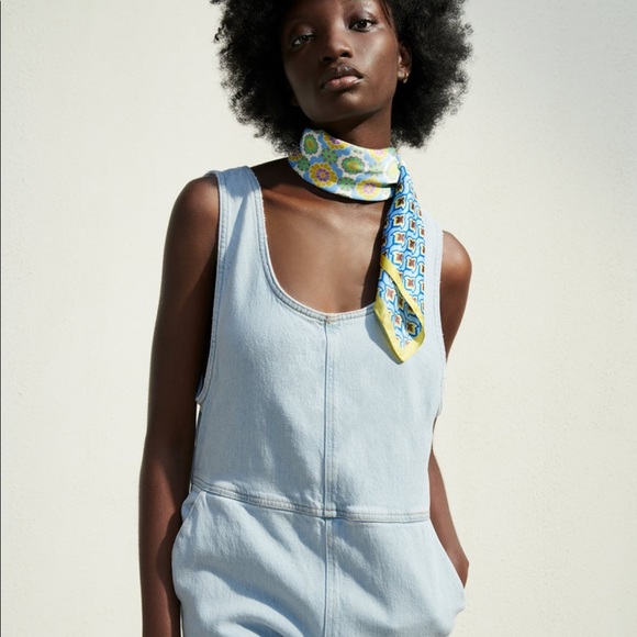 NWT ZARA DENIM JUMPSUIT - Picture 10 of 11